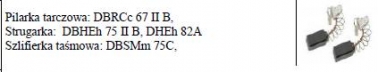 Szczotki węglowe E1.6 Wymiar: 6,3x8x16 / 1119110046 - zamiennik
