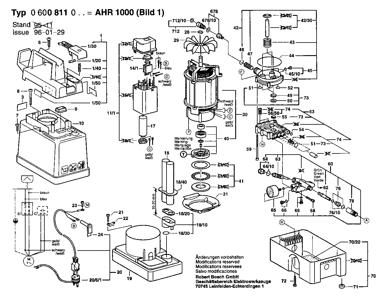 0600811032 Myjka Wysokocisnieniowa Ahr 1000 Myjki